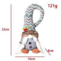 Christmas Bent Hat Faceless Doll Curtain Button Decoration Props sku image 6