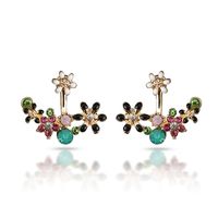 Retro Ethnic Style Geometric Alloy Artificial Rhinestones Earrings main image 3