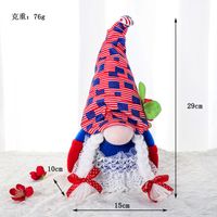 Hong Kong Love American Independence Day New Faceless Doll Pointed Hat Men And Women Double Dwarf Creative Home Decoration sku image 2