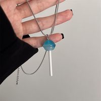 Cute Synthetic Resin Candy Necklace Daily Electroplating Resin main image 5