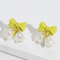 Women's Fashion Flower Synthetic Resin Earrings Splicing Earrings main image 2
