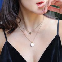 Women's Fashion Round Imitation Pearl Alloy Necklace Plating Inlaid Pearls Pearl Necklaces main image 3