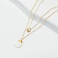 Women's Fashion Round Imitation Pearl Alloy Necklace Plating Inlaid Pearls Pearl Necklaces main image 2