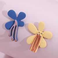 Pastoral Flower Synthetic Resin Epoxy Ear Studs main image 2