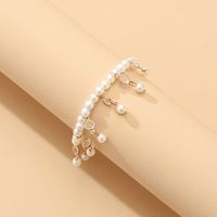 Fashion Geometric Arylic Imitation Pearl Artificial Rhinestones Artificial Pearls Bracelets sku image 1