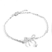 Fairy Style Alloy Bow Bracelet Daily Electroplating Artificial Diamond main image 1