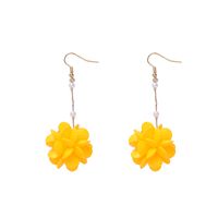Fashion Flower Synthetic Resin Alloy Spray Paint Splicing Dangling Earrings main image 3