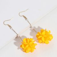 Fashion Flower Synthetic Resin Alloy Spray Paint Splicing Dangling Earrings main image 2