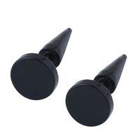 Men's Vintage Style Round Stainless Steel Ear Studs Plating Stainless Steel Earrings main image 1