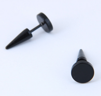 Men's Vintage Style Round Stainless Steel Ear Studs Plating Stainless Steel Earrings main image 2