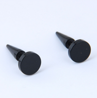 Men's Vintage Style Round Stainless Steel Ear Studs Plating Stainless Steel Earrings main image 3