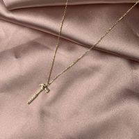 Women's Simple Style Hammer Sterling Silver Pendant Necklace Zircon 925 Silver Necklaces main image 2
