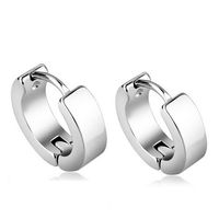 Men's Fashion Geometric Stainless Steel Earrings Plating Stainless Steel Earrings sku image 1