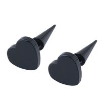Men's Vintage Style Star Heart Shape Stainless Steel Ear Studs Plating Stainless Steel Earrings main image 2
