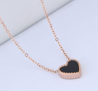 Women's Fashion Heart Shape Solid Color Titanium Steel Necklace Plating Necklaces main image 2