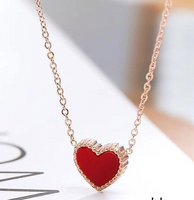 Women's Fashion Heart Shape Solid Color Titanium Steel Necklace Plating Necklaces main image 3