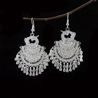 Women's Retro Wedding Ethnic Style Peacock Alloy No Inlaid Earrings Drop Earrings sku image 2