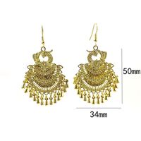 Women's Retro Wedding Ethnic Style Peacock Alloy No Inlaid Earrings Drop Earrings main image 4