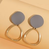 Fashion Round Alloy Stoving Varnish Women's Earrings main image 2