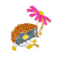 Women's Cute Fashion Classic Style Hedgehog Arylic Brooches Stoving Varnish Plating No Inlaid Brooches sku image 1