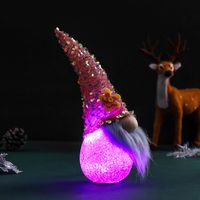 Hong Kong Love New Luminous Faceless Doll Ornaments Santa Claus With Lights Easter Show Window Decorations Wholesale sku image 7