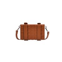 Women's Artificial Leather Solid Color Grid Fashion Simple Style Square Buckle Crossbody Bag main image 5