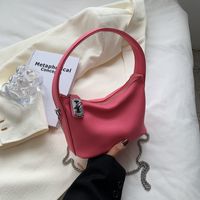 Women's Artificial Leather Solid Color Vintage Style Fashion Square Zipper Handbag Crossbody Bag sku image 3