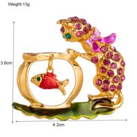 Women's Cute Funny Modern Style Fish Alloy Brooches Plating Diamond Rhinestones Brooches main image 5
