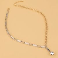 Cool Alloy Asymmetry Necklace Street Electroplating Copper Necklaces 1 Piece main image 4