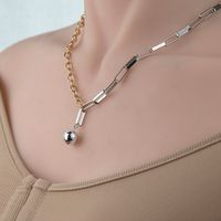 Cool Alloy Asymmetry Necklace Street Electroplating Copper Necklaces 1 Piece main image 3