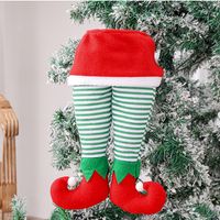 Christmas Ornaments Cute Elf Legs Window Decoration Pendant Wholesale Nihaojewelry sku image 8