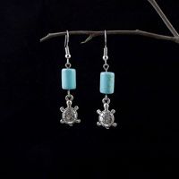 Women's Classical Ethnic Style Classic Style Tortoise Bear Owl Alloy Turquoise Earrings Drop Earrings main image 3