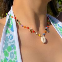 Women's Sweet Star Shell Resin Necklace Beaded main image 6