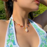Women's Sweet Star Shell Resin Necklace Beaded main image 3