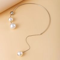 Mode Einfarbig Imitation Perlen Legierung Überzug Halsband sku image 2