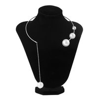 Mode Einfarbig Imitation Perlen Legierung Überzug Halsband main image 5