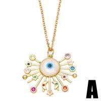 Fashion Copper Eyes Necklace Zircon Copper Necklaces main image 4