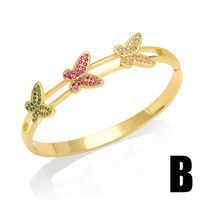 Fashion Copper Xingx Eyes Butterfly Bracelet Daily Zircon Copper Bracelets main image 5