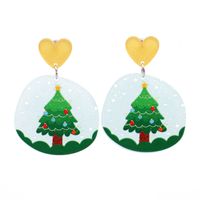 Fashion Christmas Tree Acrylic No Inlaid Earrings sku image 3