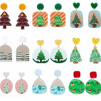 Fashion Christmas Tree Acrylic No Inlaid Earrings main image 1