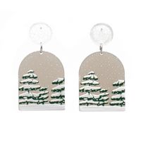 Fashion Christmas Tree Acrylic No Inlaid Earrings sku image 4