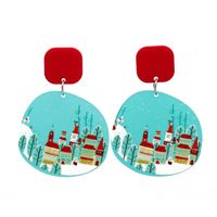 Women's Men's Fashion House Acrylic Earrings Cartoon Pattern No Inlaid Drop Earrings sku image 5