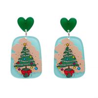 Frau Paar Männer Mode Weihnachtsbaum Weihnachtsmann Glocke Acryl Ohrringe Keine Intarsien Drop Ohrringe sku image 2