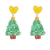 Women's Couple Men's Fashion Animal Christmas Tree Santa Claus Acrylic Earrings Cartoon Pattern No Inlaid Drop Earrings main image 4