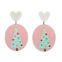 Women's Couple Men's Fashion Animal Christmas Tree Santa Claus Acrylic Earrings Cartoon Pattern No Inlaid Drop Earrings main image 5