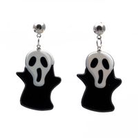 Women's Men's Fashion Halloween Pattern Acrylic Earrings Animal Pattern No Inlaid Drop Earrings sku image 4