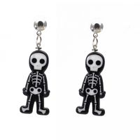 Mujeres Hombres Moda Patrón De Halloween Acrílico Pendientes Animal Patrón Sin Incrustaciones Pendientes De Gota sku image 7