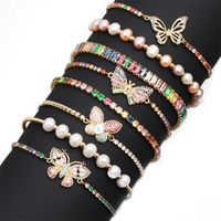 Fashion Butterfly Copper Zircon Bracelets main image 6