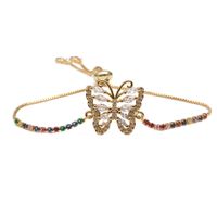 Fashion Butterfly Copper Zircon Bracelets main image 4