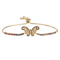 Fashion Butterfly Copper Zircon Bracelets sku image 2